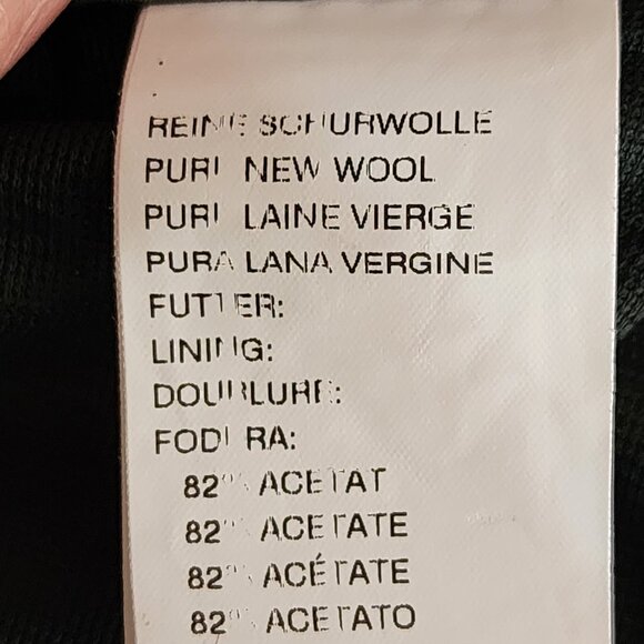 Geiger VTG Black Boiled Wool Blazer Skirt Suit Set - Picture 13 of 13